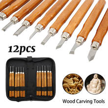 12pcs DIY  Woodcut Knife Sculpture Wood Carving Tools Woodworking Hobby Arts Crafts Cutter Graver Sculpt Pottery Ceramic Clay 2024 - buy cheap