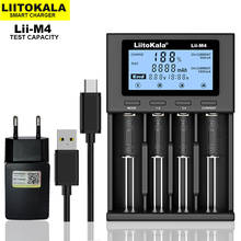 NEW LiitoKala Lii-M4 18650 Charger LCD Display Universal Smart Charger Test capacity for 3.7V 26650 18650 21700 AA AAA etc 4slot 2024 - buy cheap