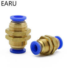 Air Pneumatic Straight Bulkhead Union 10mm 8mm 6mm 4mm 12mm OD Hose Tube One Touch Push Into Gas Connector Brass Quick Fitting 2024 - buy cheap
