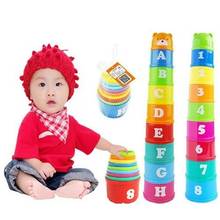 1 conjunto bonecos de pagode para crianças e bebês, brinquedo educativo, letras, copo dobrável, pagode quente 2024 - compre barato