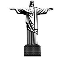 Estátua em pvc personalizada à prova d'água, decoração de janela de carro de alta qualidade, estátua de pvc personalizada, preto/branco, 19cm * 15cm 2024 - compre barato