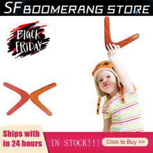Boomerang de madera en forma de V para niños, juguete de disco volador, equipo de captura para exteriores, accesorios de entretenimiento 2024 - compra barato