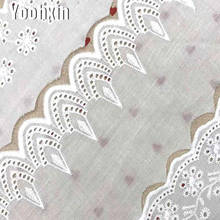 Bordado de algodón a la moda, cinta embellecedora de tela de encaje de flores blancas, DIY, apliques de cuello, vestido de guipur, decoración de boda 2024 - compra barato