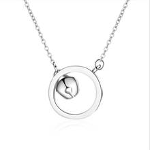 Trendy Silver Plated Necklace For Women Jewelry Cute Bell Round Pendant Necklace Female Lady Clavicle Accessories Princess 2024 - buy cheap