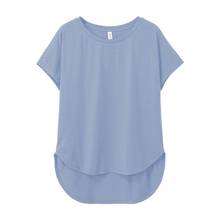 Camiseta informal de manga corta para mujer, camisa de cuello redondo, M30326 2024 - compra barato