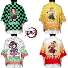 Kimono de Anime japonés para hombres y mujeres, ropa de calle informal de verano, Cosplay de Demon Slayer Kimetsu no Yaiba, estampado 3D, Haori Yukata 2024 - compra barato
