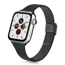 Pulsera para Apple Watch, banda de 38mm, 40mm, 42mm y 44mm, correa de malla metálica para Apple Watch iwatch Series 6 5 4 3 2 1 SE 2024 - compra barato
