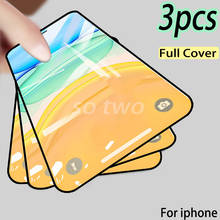 3 шт полное покрытие защитное закаленное стекло для iPhone 11 12 Pro X XR XS MAX Защита экрана для iPhone 6 6s 7 8 plus пленка 2024 - купить недорого