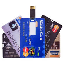 Tarjeta de crédito bancaria Usb Flash Drive 8gb 4gb 16gb 32gb, tarjeta de Memoria usb 2,0, dispositivo de negocios, regalo, logotipo personalizado, 10 Uds. 2024 - compra barato