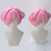 DDLC Doki Doki Literature Club Natsuki Wigs Pink Short Heat Resistant Synthetic Hair Cosplay Costume Wig + Cap 2024 - buy cheap