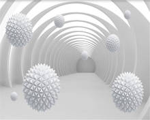 Beibehang-papel tapiz personalizado 3D para pared, foto de moda, personalidad, túnel abstracto, espacio, poliedro, Fondo de bola, papel de pared 2024 - compra barato