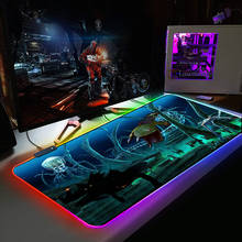 DIY Design mausepad Large Computer Mouse Mat Large LED subnautic Gaming Mouse Pad RGB USB Wired Lighting desk pad  not-slip 2024 - buy cheap