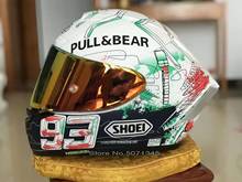 Мотоциклетный шлем на все лицо X14 93 с рисунком маркеза, для езды на мотоцикле, гоночный шлем для мотоциклиста 2024 - купить недорого