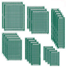 Placa PCB de doble cara, Kit de placas prototipo para soldadura DIY, estañado, orificios pasantes, 6 tamaños, circuito Universal de precisión Perfboard 2024 - compra barato