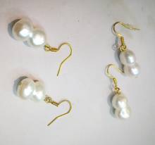 Pendientes colgantes de gancho de oro, perlas blancas de cacahuete, de agua dulce, naturales, reales, 20mm 2024 - compra barato