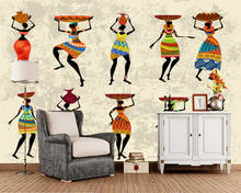 Papel de parede feminino com ilustração 3d, papel de parede para sala de estar, tv, sofá, quarto, decoração para casa, restaurante 2024 - compre barato