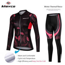 Winter Thermal Fleece Set Cycling Clothes Women's Jersey Suit Sport Riding Bike MTB Bib Pants Ropa Ciclismo Hombre Invierno 2024 - buy cheap