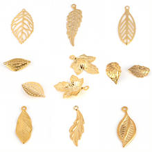 20pcs/Lot Stainless Steel Leaf Pendant Jewelry Charms Leaves Shape Pendant Choker For DIY Jewelry Making Findings Wholesale HXD 2024 - buy cheap