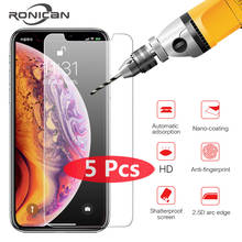 5Pcs Tempered Glass For iphone X XS Max XR 6 6s 7 8 plus 5s 10 Screen Protector protective Glass on iphone 7 8 6 Plus X 5 glass 2024 - buy cheap