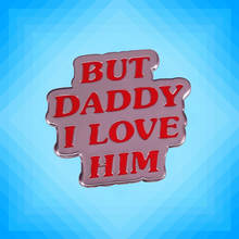 Эмалированная брошь с надписью «mA DAD I Love His Music» 2024 - купить недорого