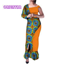 Women Traditional African Long Maxi Dresses Shawl Sleeve African Print Cotton Party Dress Plus Size Dress Private Custom WY303 2024 - buy cheap