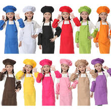 Child Apron Suit Kids Sleeve Hat Pocket Kitchen Baking Painting Cooking Drink Food Enfant Tablier Delantal 2024 - buy cheap