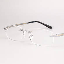 Titanium Rimless Glasses Frame Men Ultralight Prescription Square Eyeglasses WomenOptical myopia reading Armacao de oculos 2024 - buy cheap