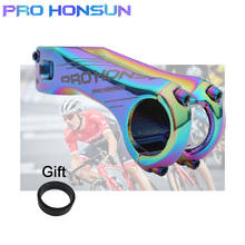 037a HONSUN 70-90MM Rainbow MTB Bike Stem 31.8*28.6MM Road Bicycle Stem Aluminum Alloy CNC XC MTB AM Bicycle Handlebar Bike Part 2024 - buy cheap