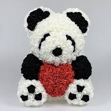 2020 креативная 40 см искусственная пена розовая роза медведь лучшие подарки на день рождения корона панды День Святого Валентина подарок для девушки 2024 - купить недорого