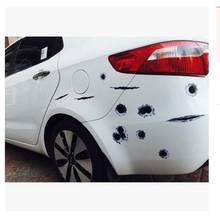 CHIZIYO 1pc Car Stickers 3D Bullet Hole Funny Decal Car Covers Motorcycle Scratch Realistic Bullet Hole Waterproof Stickers 2024 - buy cheap