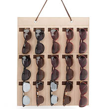 Caja de almacenamiento para gafas de sol Unisex, organizador con ranuras, soporte de pared, gran oferta 2024 - compra barato