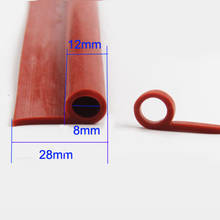 Tira de sellado de goma de silicona roja, burlete tipo P para puerta de horno y ventana de alta temperatura 2024 - compra barato