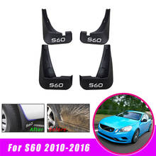 Protetor para-lama automotivo para volvo s60 2010 2012 2013 2014 2015 2016 acessórios contra respingo 4 peças 2024 - compre barato