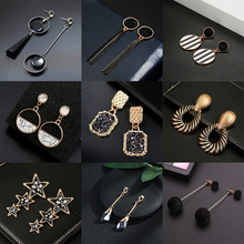 Pendientes de borla de cadena larga, pendientes de temperamento de moda, pendientes negros versátiles Retro, Nueva joyería 2021 2024 - compra barato