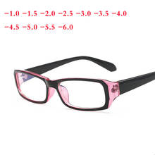 Óculos de miopia quadrados, armação simples e vermelha, óculos de grau para mulheres e homens, óculos de prescrição para visão curta,-1.0 -1.5 -2.0 a-6.0 2024 - compre barato