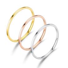 2mm simples mulher jóias moda casamento noiva jóias diy anel de aço inoxidável casal dia dos namorados aniversário presente 2024 - compre barato