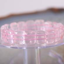 Brazalete Piedra Natural gema Rosa cristal pulsera elástica de cuentas para mujeres niñas joyería regalo 8 "1 Uds H014 2024 - compra barato