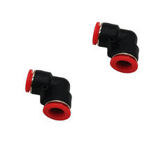 Red L Shape Push In Fittings  4mm 6mm 8mm 10mm 12mm 14mm Plastic Fittings Pneumatic Fittings Quick Couplings Plastic Connectors 2024 - buy cheap