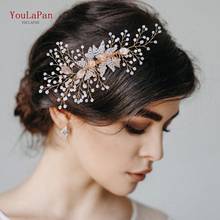 TOPQUEEN HP54 Vintage Hair Comb Gold  Hairpiece Wedding Hair Clip Bridal Hairpiece Silver Beads Wedding Hair Accessories 2024 - buy cheap