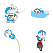 Três ratels qc432 o mais completo engraçado doraemon esportes atividades capô do carro adesivo portátil decalque do berçário decoração adesivo 2024 - compre barato