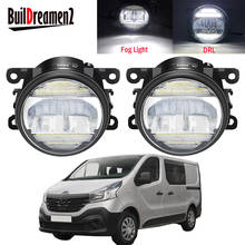 Kit de montagem de faróis dianteiros para renault, 2 luzes led de neblina, lâmpadas diurnas drl 30w 8000lm 12v, para renault tráfego, 2.5l, l4 2005-2012 2024 - compre barato