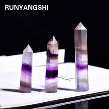 4-7cm 1pc 100% Natural Purple and green Fluorite Crystal Quartz Point  Terminated Wand Healing Gemstone Ornaments Crafts 2024 - buy cheap