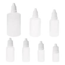 Botella vacía de plástico con gotero, dispensador de líquido para ojos, rellenable, color blanco, 5-100ml 2024 - compra barato
