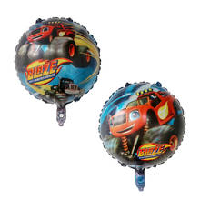 10pcs Racing Car Party Decorations Blaze Monster Machines 18inch round Balloon Birthday Party Boys Favors Baby Shower supplies 2024 - buy cheap