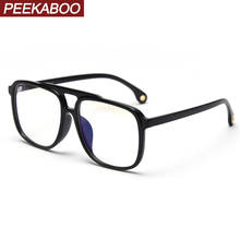 Peekaboo TR90 big glasses anti blue light man retro accessories black square eyeglasses for women optical transparent frame 2024 - buy cheap