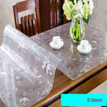 Toalha de mesa de cristal antiderrapante, panos de mesa à prova d'água em pvc, capa de toalha de mesa para decoração de cozinha 2024 - compre barato