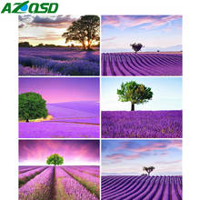 AZQSD 5D Diamond Painting Lavender Cross Stitch Picture Of Rhinestones Home Diamond Embroidery Flower Mosaic Decoration 2024 - buy cheap