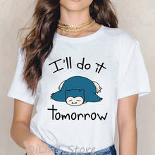 Camisa de impressão animal camiseta femme dos desenhos animados do urso da preguiça impresso funy t camisas 2024 - compre barato