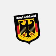 Protetor alemão engraçado deutschland bandeira etiqueta do carro protetor solar impermeável reflexivo antiuv moda decalque pvc 10.5cm x 8.4cm 2024 - compre barato