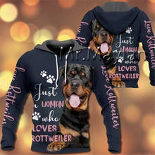 Dog Rottweile 3D Printed Hoodies Women/Men Hipster Streetwear Outfit Autumn Girls Hiphop Hood Sweatshirts Tops Clothes Drop ship 2024 - buy cheap